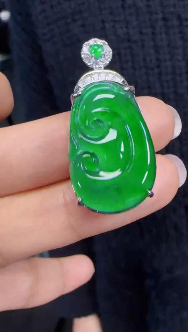 未镶嵌定制翡翠翡翠吊坠22