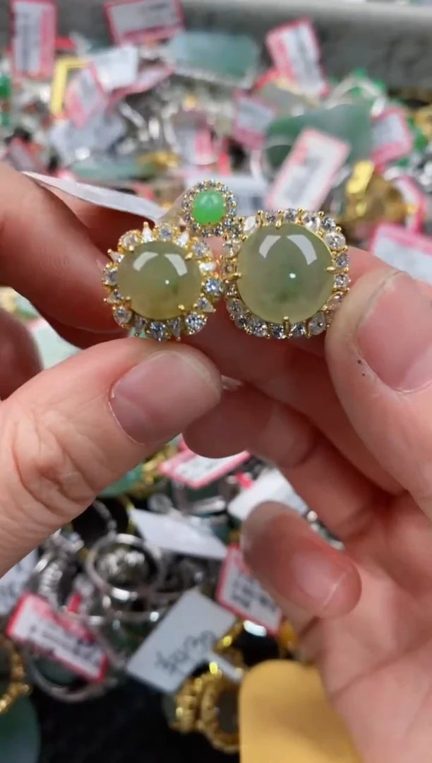 银S925镶嵌戒指翡翠999               2