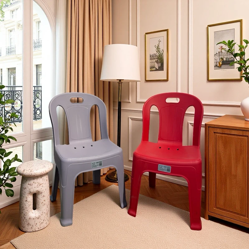简约椅子塑料凳餐桌椅休闲椅板凳家用椅凳子大排档塑料椅靠背椅