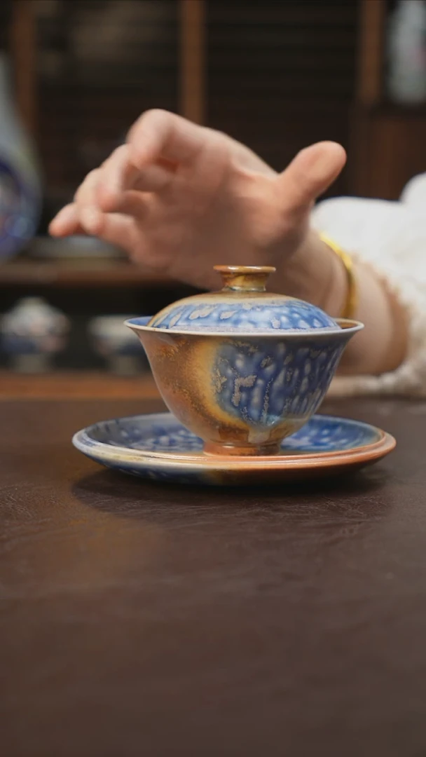 杯景德镇陶瓷杯碗柴烧多人