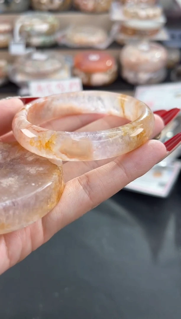 未镶嵌手镯石英质玉51（赠品镯心 不保证完美）