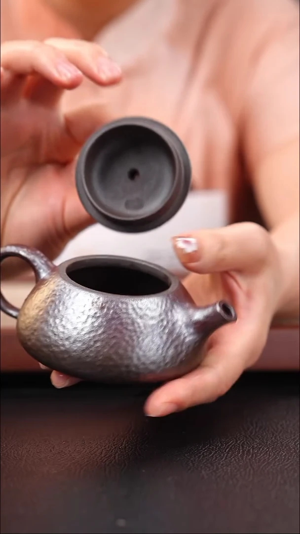 茶壶紫砂红皮龙柴烧憨瓢150
