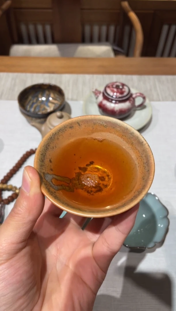 杯子海**川李仁嵋柴烧斗笠杯