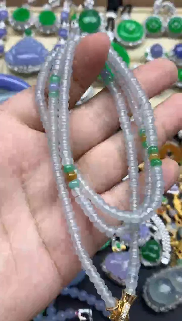 未镶嵌手链翡翠淡*545-春日珠宝