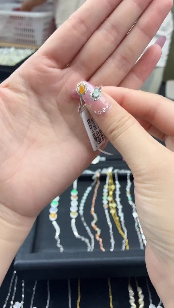 银S925镶嵌戒指翡翠婲****堂11111