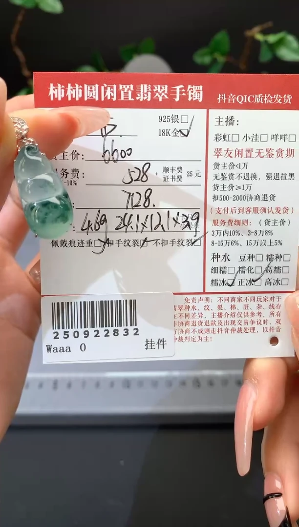颈饰18K金镶嵌翡翠姐姐250922832