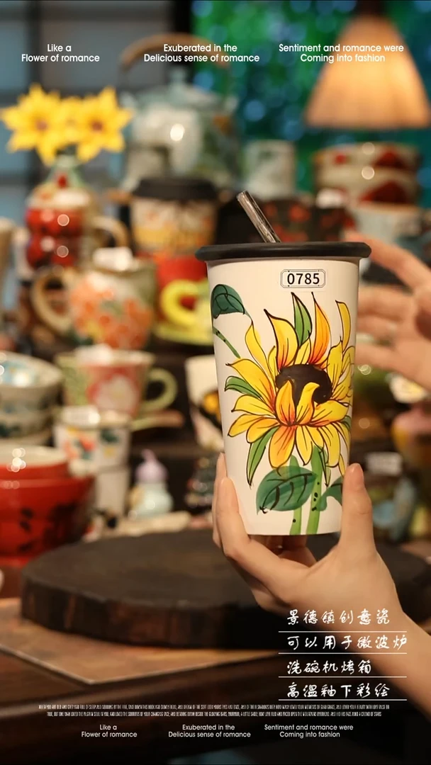 陶瓷景德镇高温釉下彩手工手绘款式@A0785@