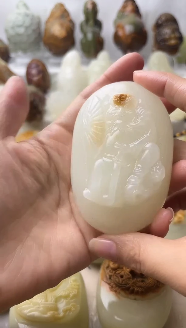 石材方解石棉纹正常不退换钟馗