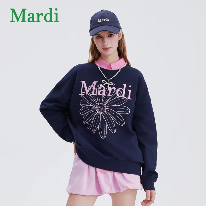 MARDI 小雏菊刺绣长袖卫衣2025年秋季新款MWY2512035