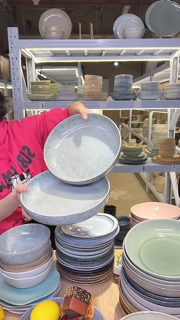 瓷292外贸尾货高温釉下彩陶瓷餐具默认微瑕