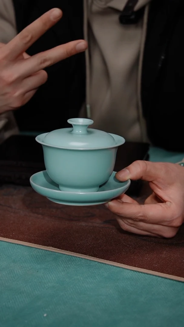 【闪购商品】93-2三才盖碗（王国奇章款）微瑕