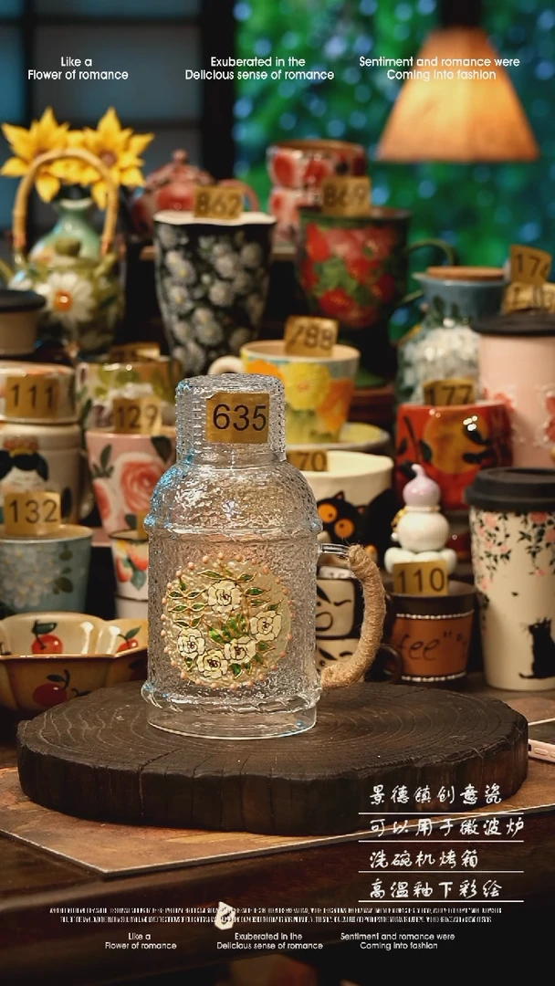 陶瓷635景德镇高温釉下彩手工手绘款式