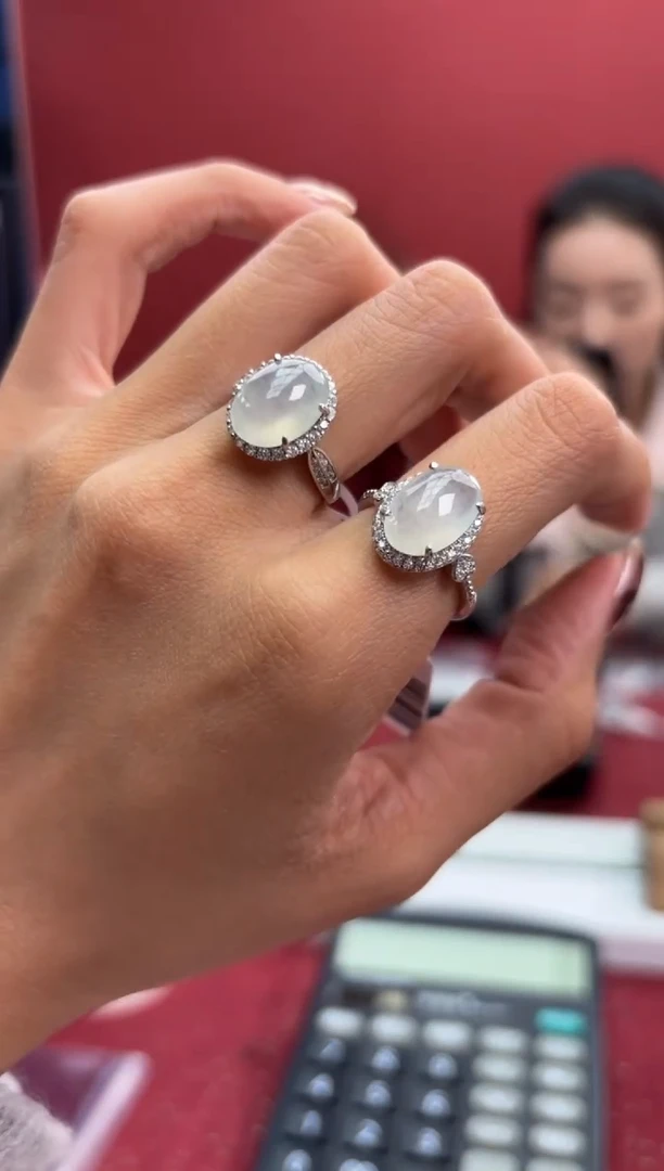 【闪购商品】翡翠戒指银S925镶嵌453699戒指