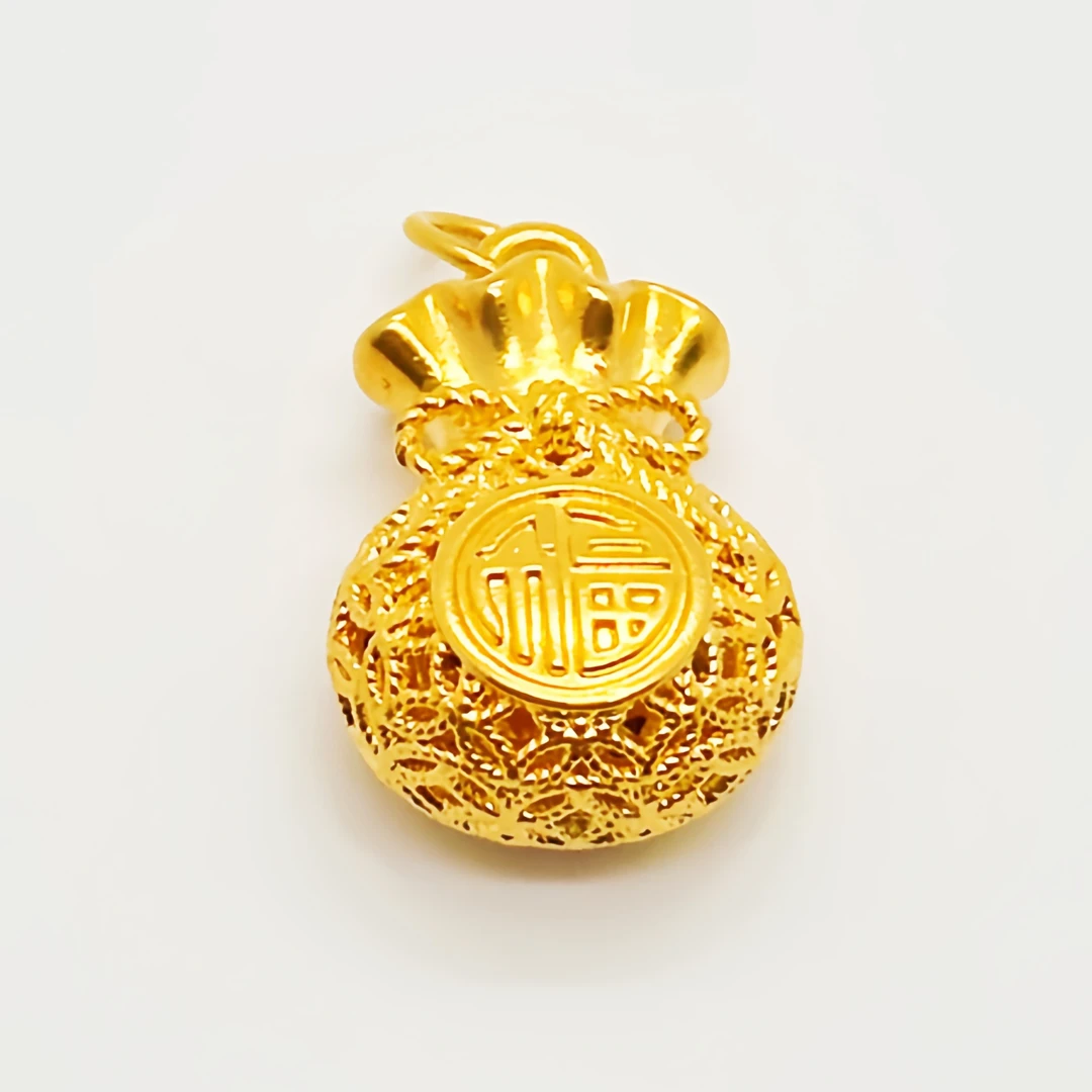 足金999 花丝福袋吊坠 0.79