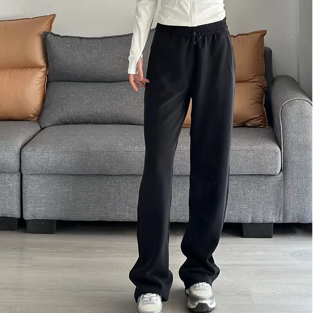 空气裸感垂感宽松直筒裤不显屁股大的裤子休闲裤运动