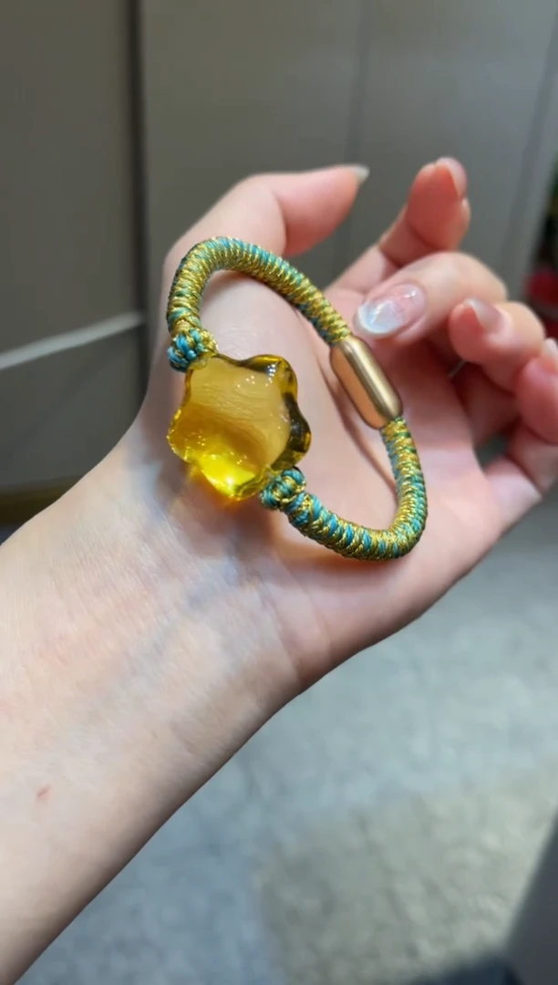 【闪购商品】琥珀珠宝奇石未镶嵌星河款手绳 M码