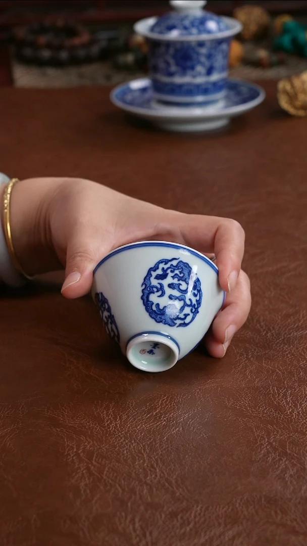 景德镇高端茶器烟*里手工手绘陶瓷茶具