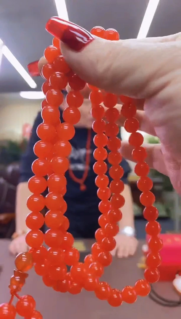 【闪购商品】岫玉红108粒未镶嵌多样式发货随机发一