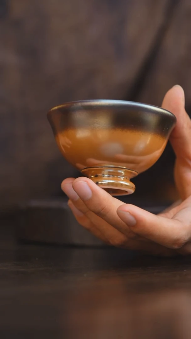 80柴房陶瓷柴烧玉盏杯