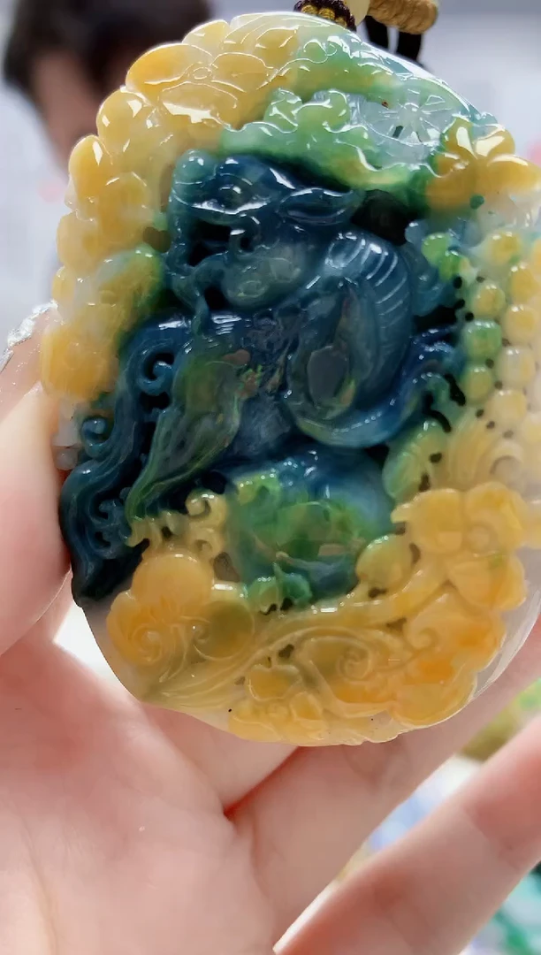 未镶嵌定制翡翠5060jw-毛货挂件65