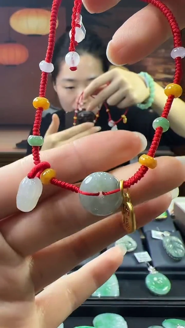 未镶嵌挂件翡翠脚链