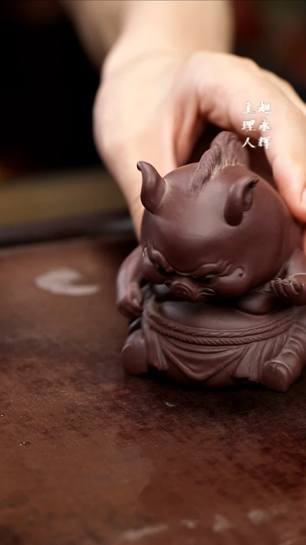 紫砂茶宠猪有福，，，