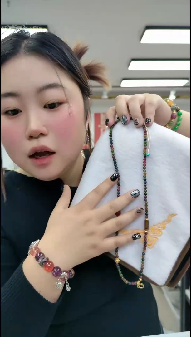 【闪购商品】碧玺颈饰合金1425碧玺万能链