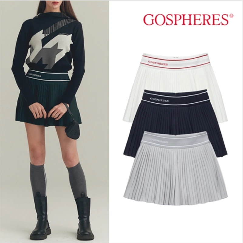 green on高尔夫百叶裙子女款短裙运动服网球显瘦百搭PW2UMS70