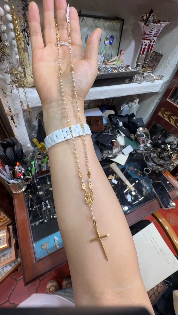 海水珍珠未镶嵌颈饰小米珠项链  毛衣链