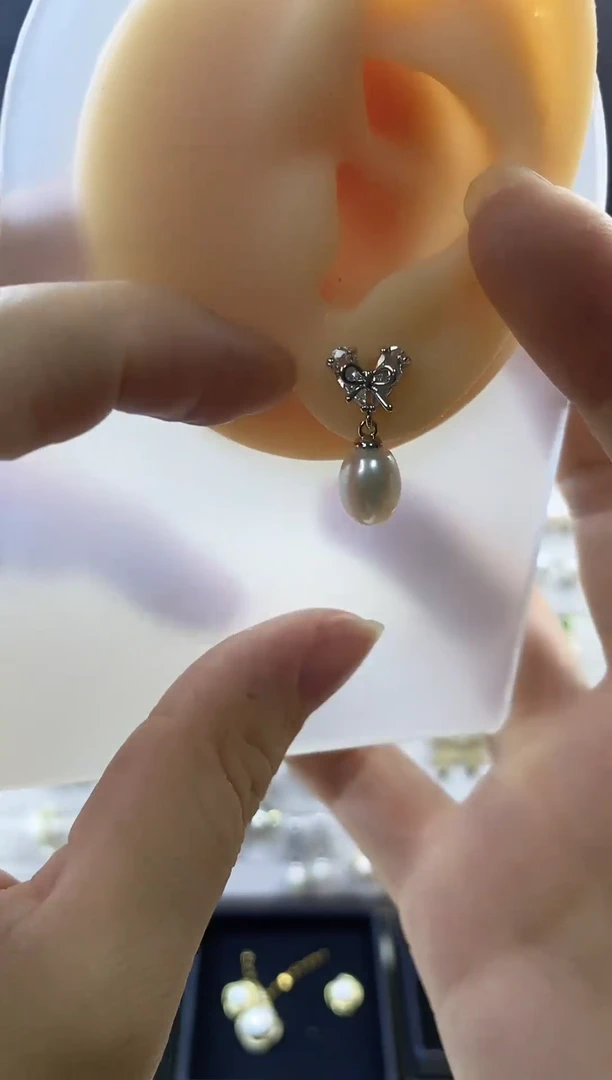 合金耳饰淡水珍珠119