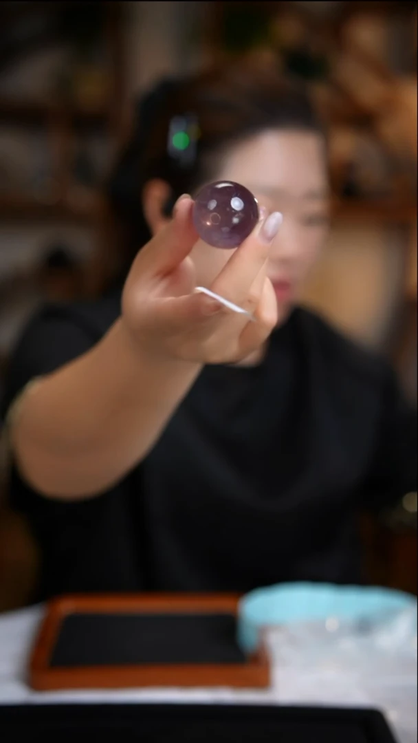 未镶嵌珠宝半成品水晶紫水晶球D579