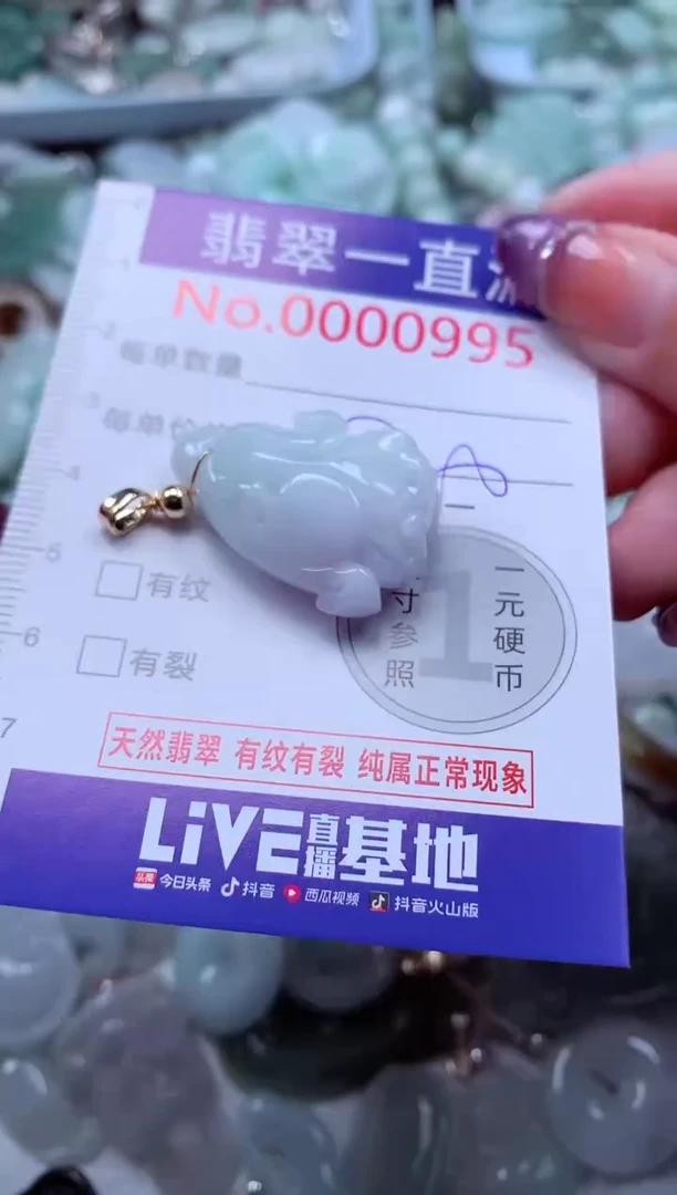 翡翠未镶嵌吊坠(不含链)995