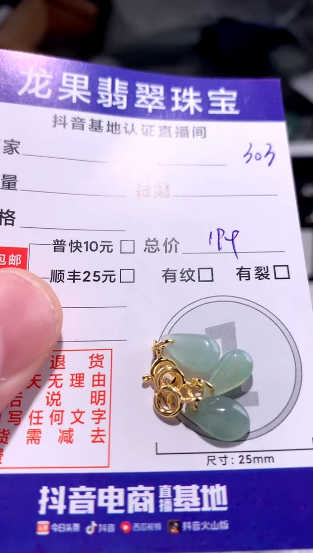 颈饰未镶嵌翡翠冰胶水滴303