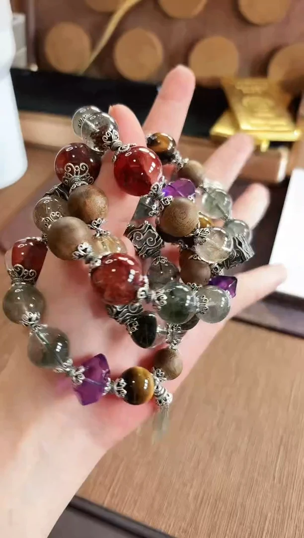 手串银S925镶嵌水晶手串 多样性发货 发一条