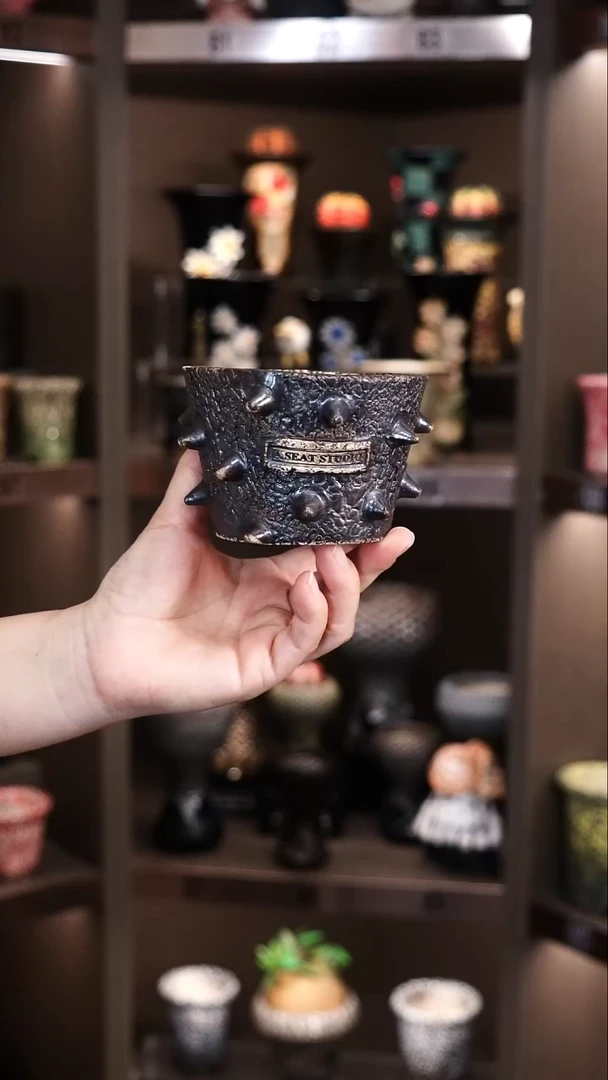 椰*耶 泰国进口手工花盆个性创意花盆