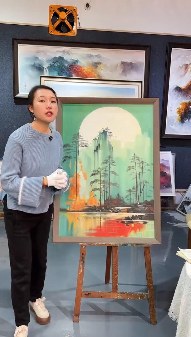 【闪购商品】油画72号 70*100 山水-手绘油画