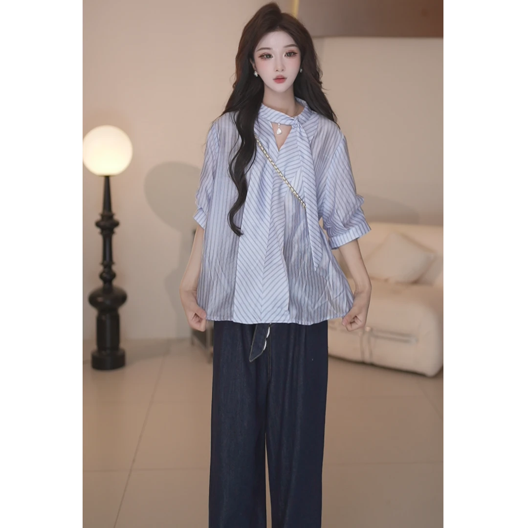 Basic House/百家好时尚小众春夏季洋气气质新款衬衫B1335B5TJ82