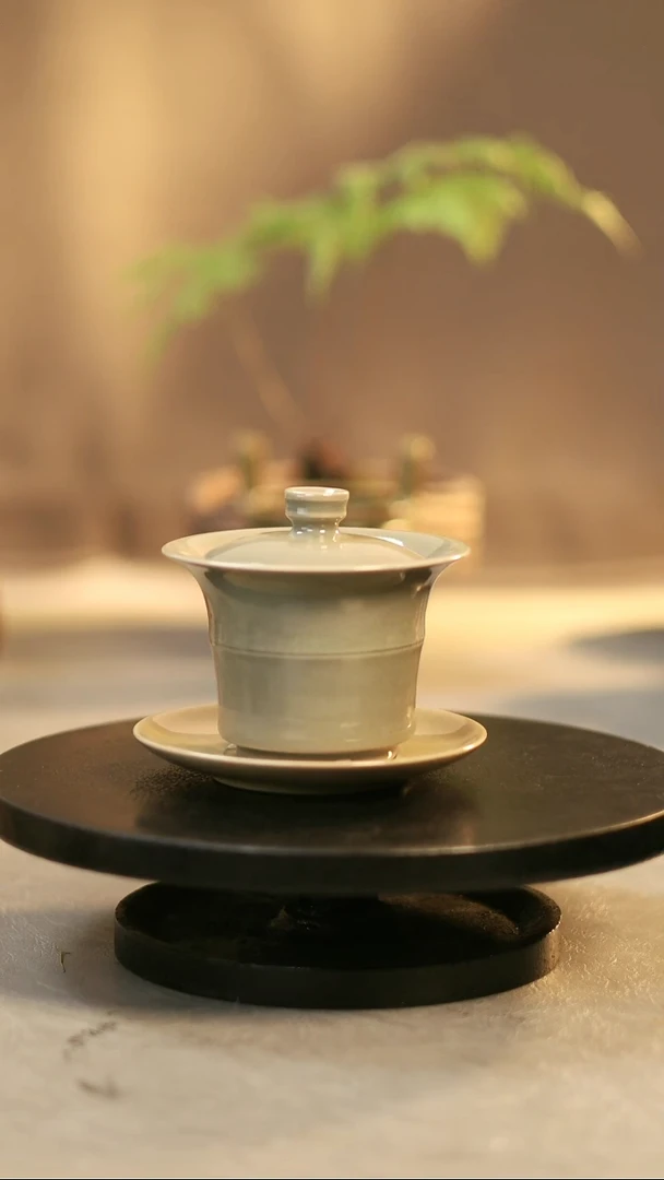 杯子瓷原产地原矿釉三才盖碗