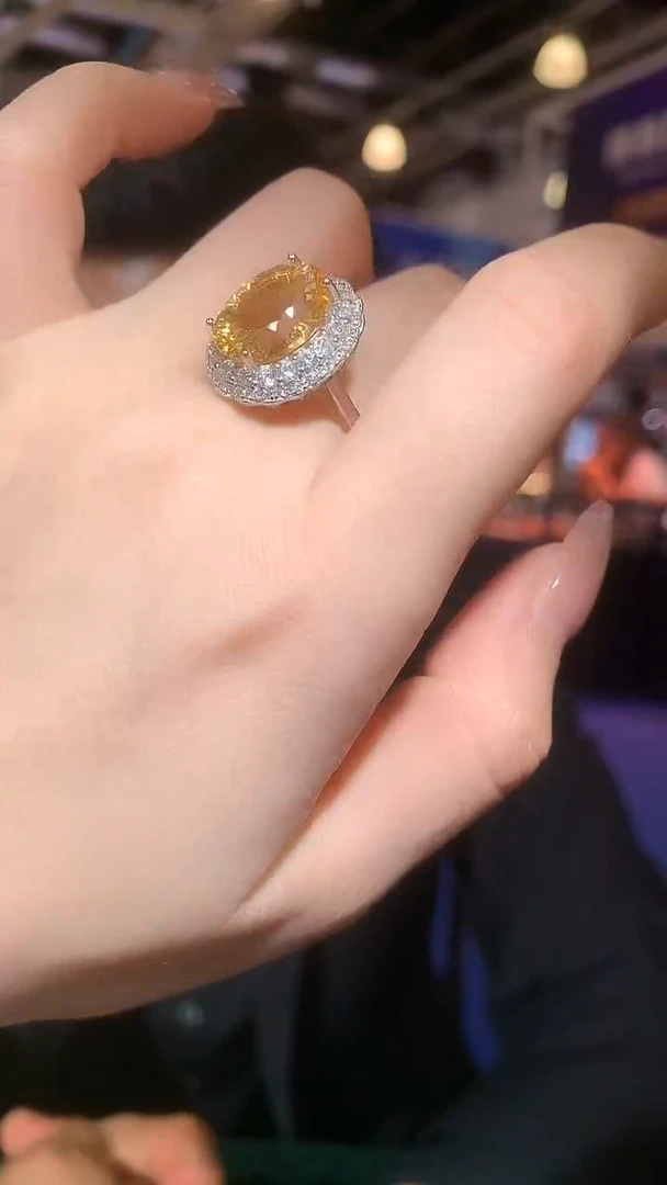 银S925镶嵌戒指水晶【宝石世家严选】