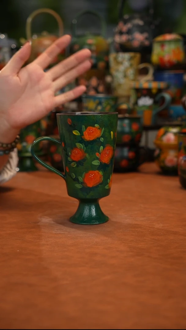 紫砂油画釉下彩手绘