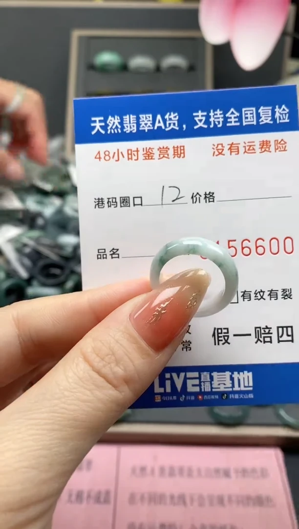 【闪购商品】翡翠戒指未镶嵌 天然A货翡翠戒圈6600