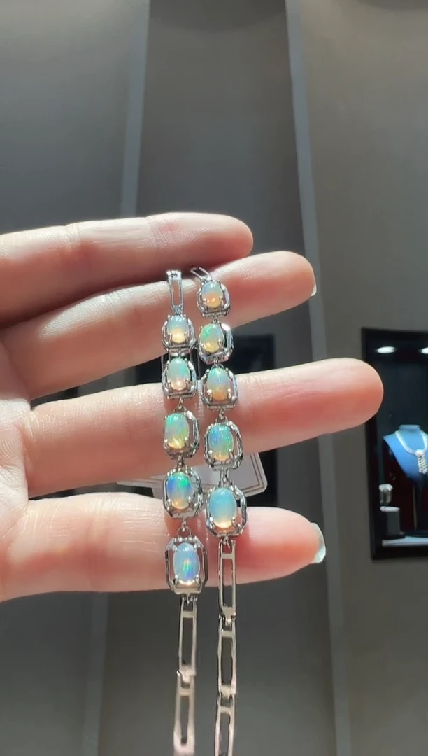 【闪购商品】欧泊手链银S925镶嵌62】多样性发其一