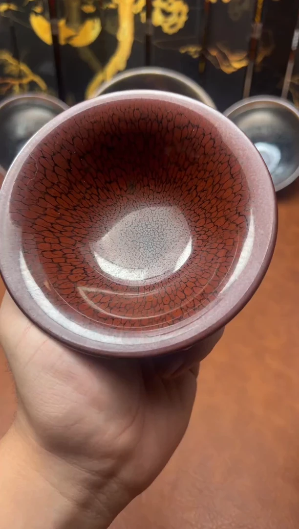 茶盏陈大鹏撇口鹧鸪斑