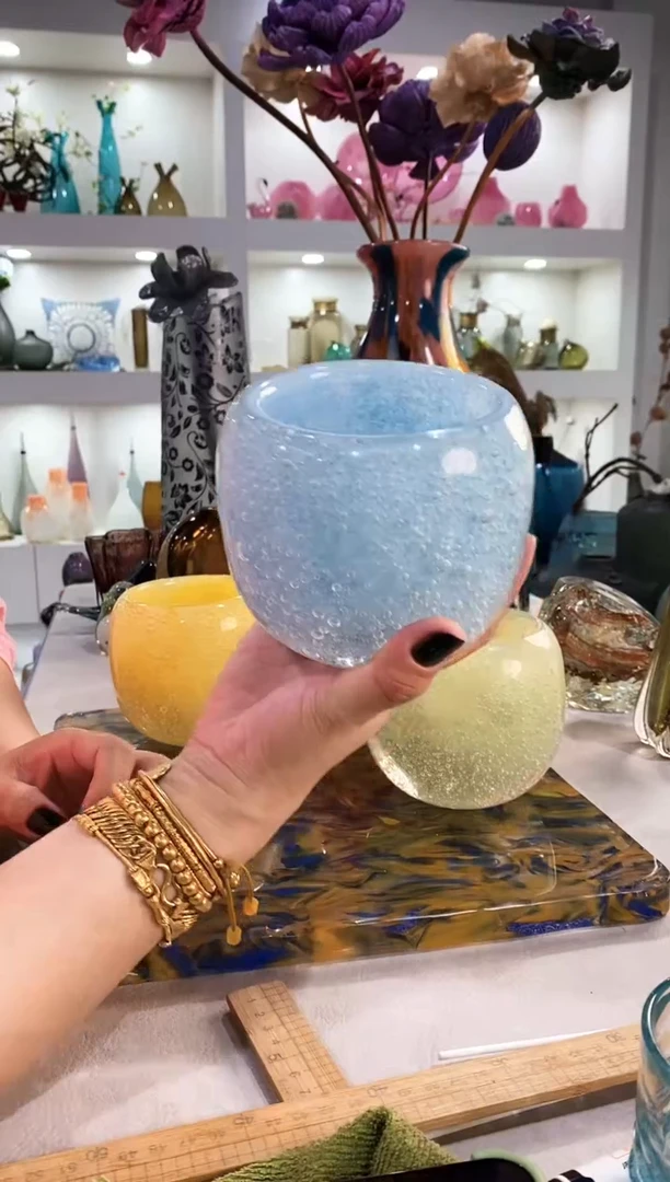 慕忆家手作琉璃花瓶小号