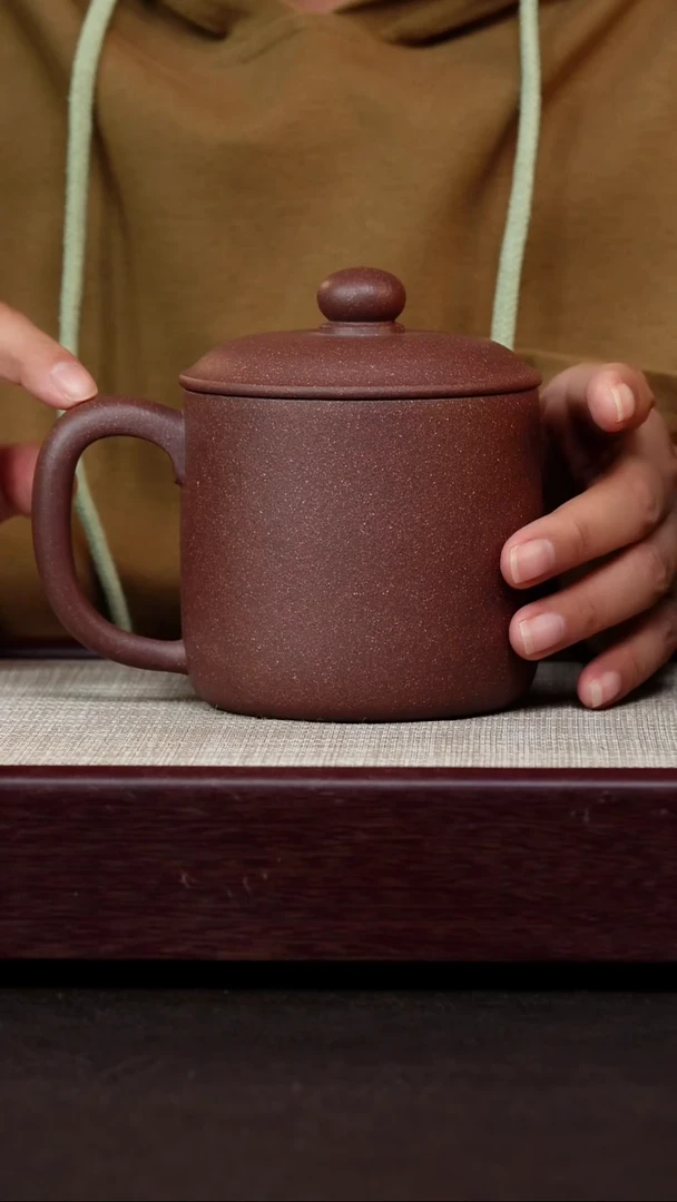 茶杯紫砂天青鱼乐杯