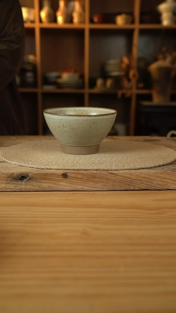 奶奶系列的7英寸高脚斗笠汤面碗1个