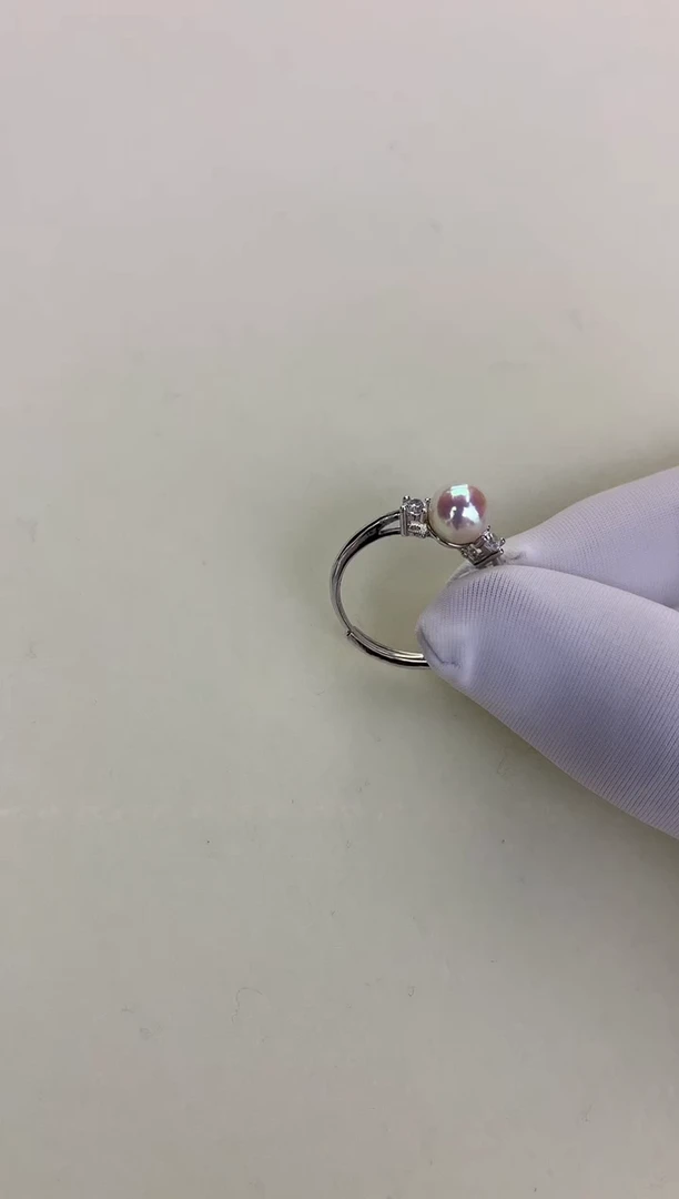 银S925镶嵌DA海水珍珠 GD037 戒指