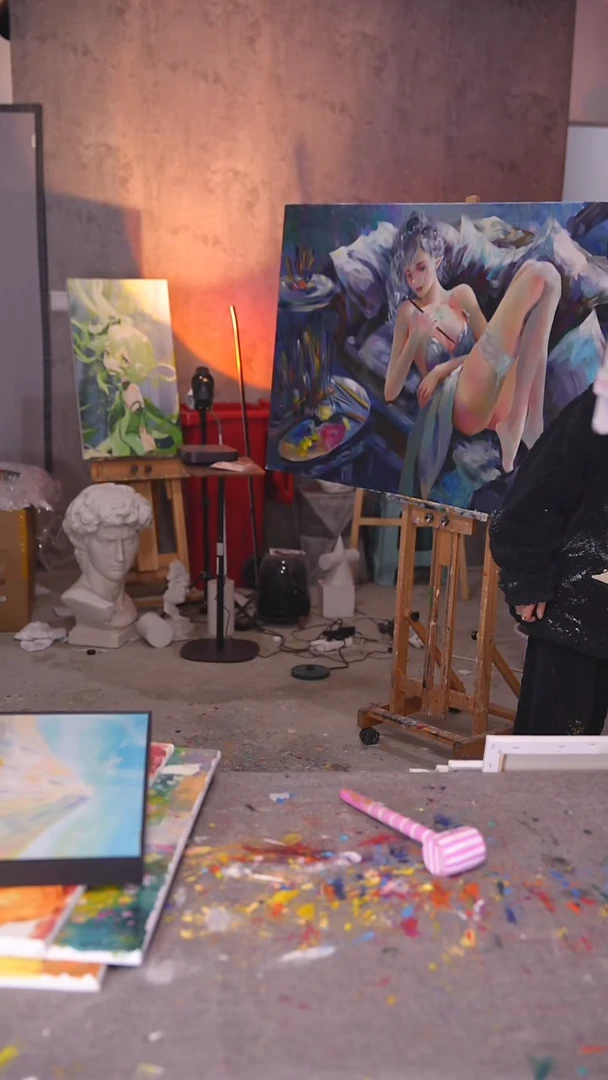 【闪购商品】油画深海鲸鱼丙烯画纯手绘