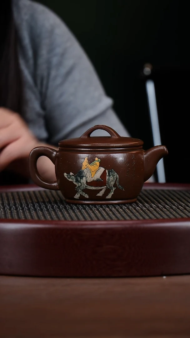 茶壶紫砂34SSH汉瓦 紫玉金砂250cc