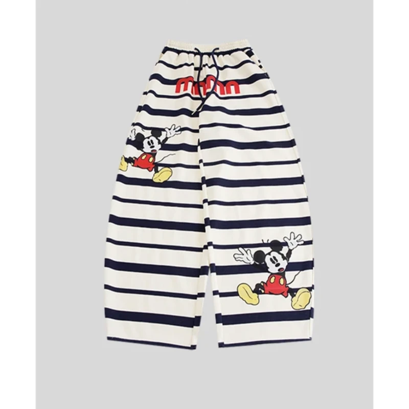 夏秋新款休闲运动卫裤百搭潮流时尚长裤米奇印花卡通时尚洋气裤子